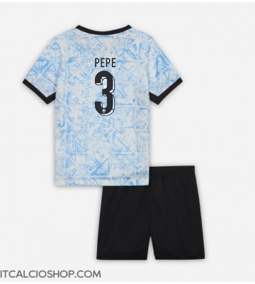 Portogallo Pepe #3 Seconda Maglia Bambino Europei 2024 Manica Corta (+ Pantaloni corti)